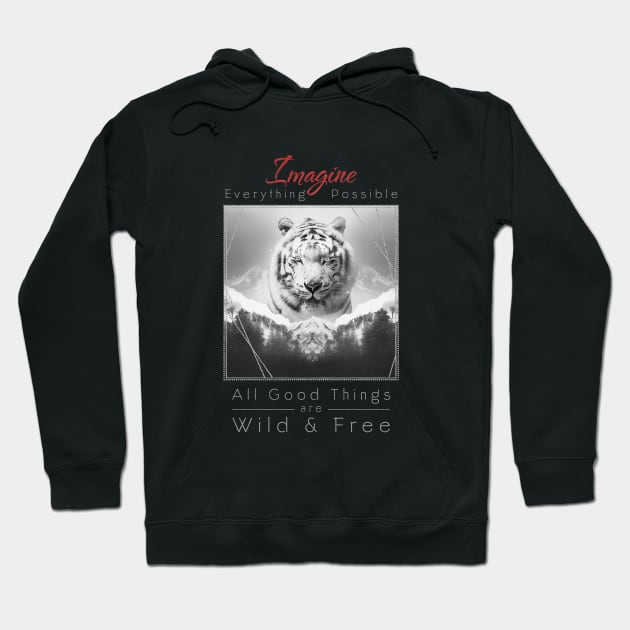 Tiger Nature Outdoor Imagine Wild Free Hoodie by Cubebox